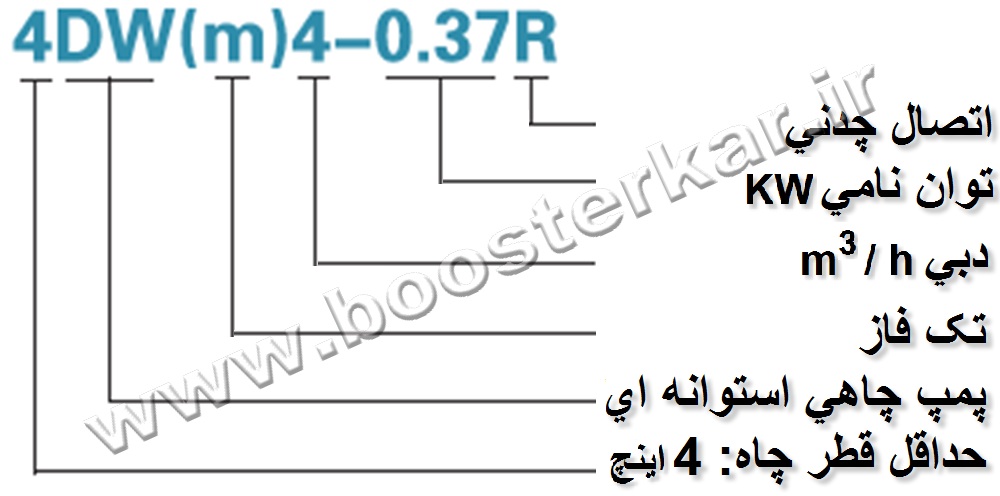 مشخصات پلاک الکتروپمپ لیو Leo 4DW