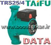اطلاعات فنی پمپ سیرکولاتور تایفو TAIFU TRS25/4
